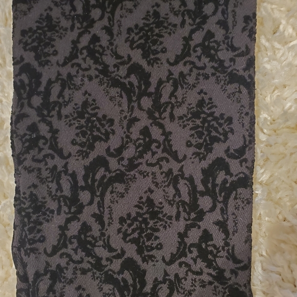 Merona Dressy black leggings with flocking size M - Picture 2 of 9